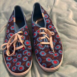 Kate Spade Blue and Red Patterned Sneakers
